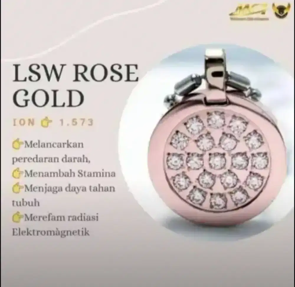 Kalung MCI rosegold baik untuk kesehatan