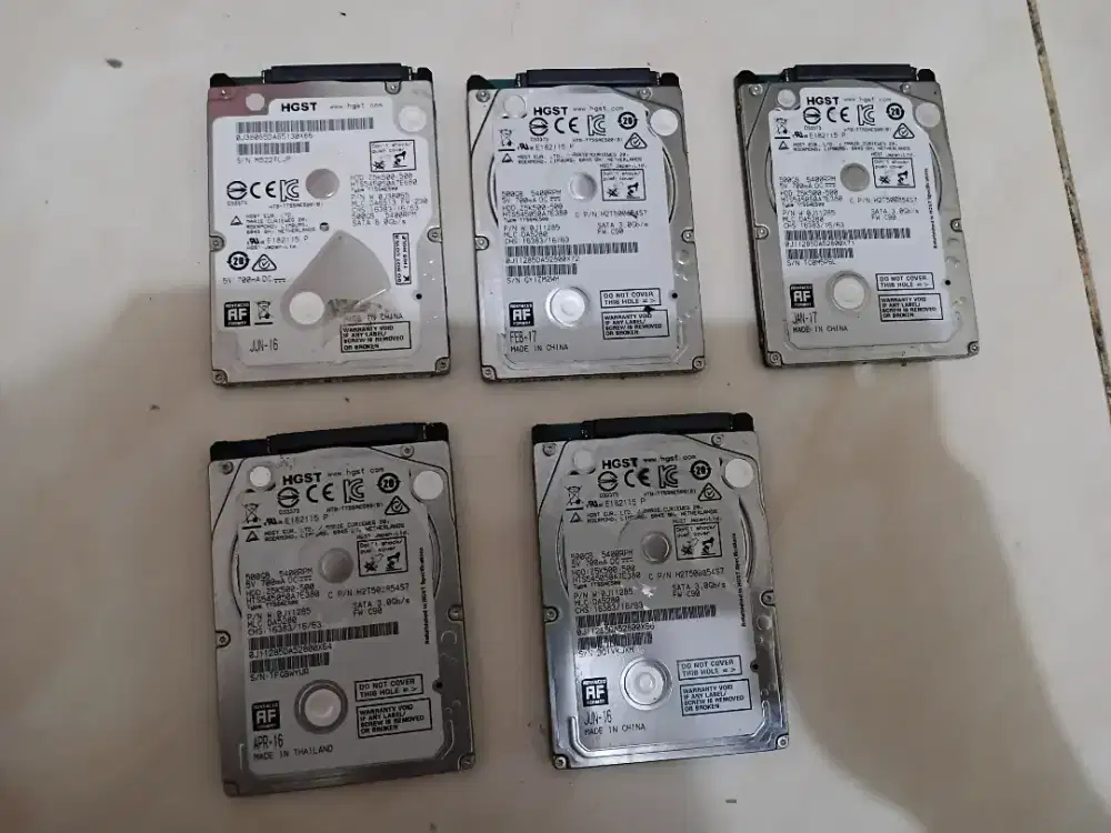 Hardisk laptop slim 500gb HGST mulus