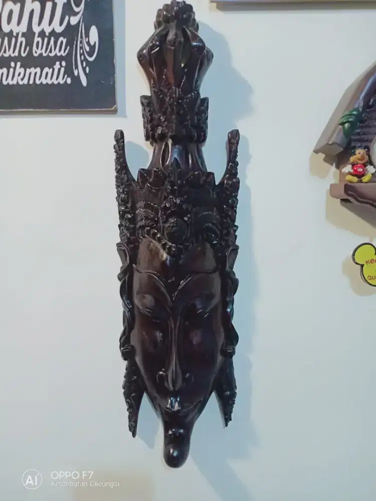 Topeng Kayu Lawas Lumayan Besar 50 cm