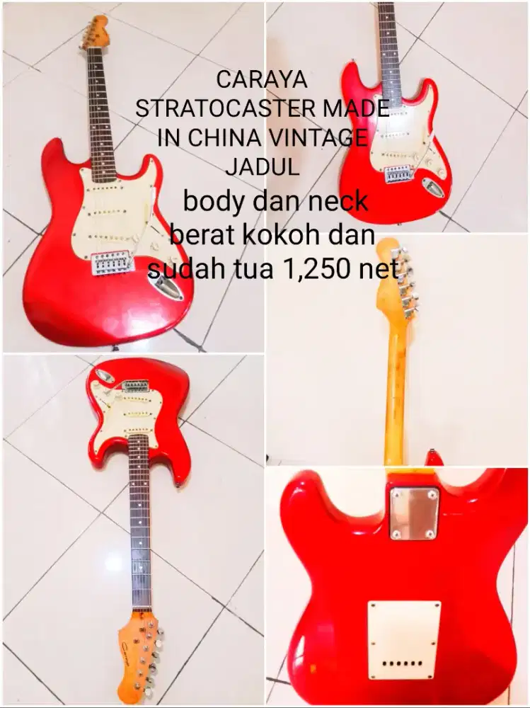 Gitar listrik caraya original china vintage jadul produksi 2000