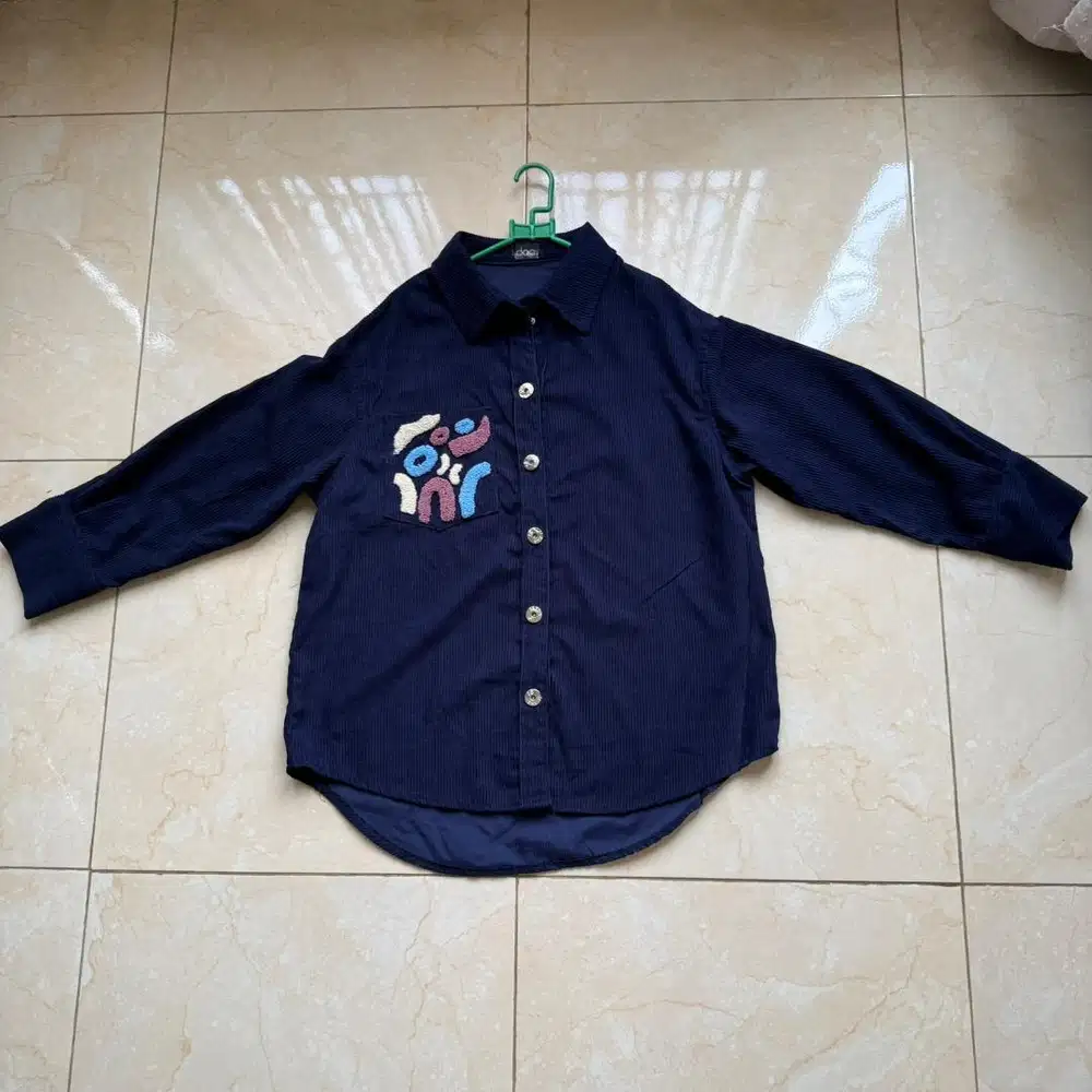 Kemeja navy local brant wanita top atasan