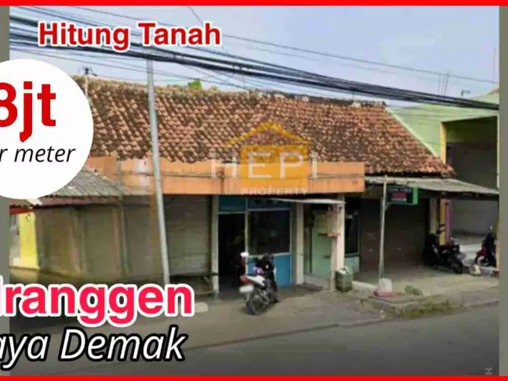 Rumah Hitung Tanah di Mranggen Raya Demak,Siap Untuk Usaha