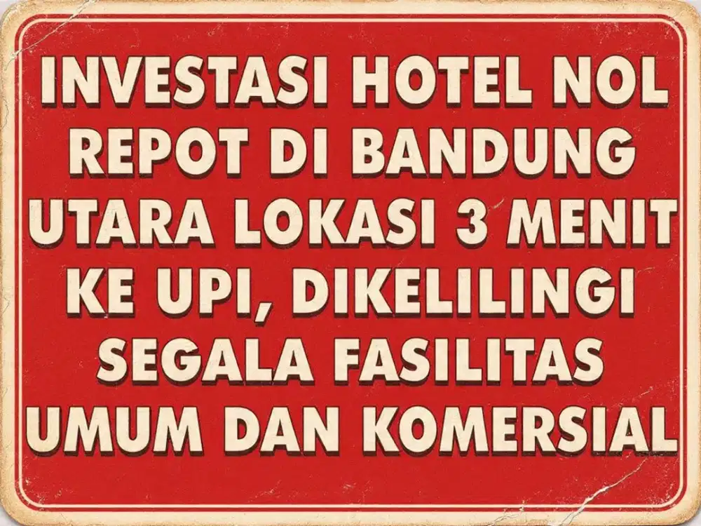 PELUANG EMAS! Hotel Dijual Strategis di Bandung Utara – Untung Pasti AREA, SETIABUDI, GEGERKALONG, DAGO, LEMBANG