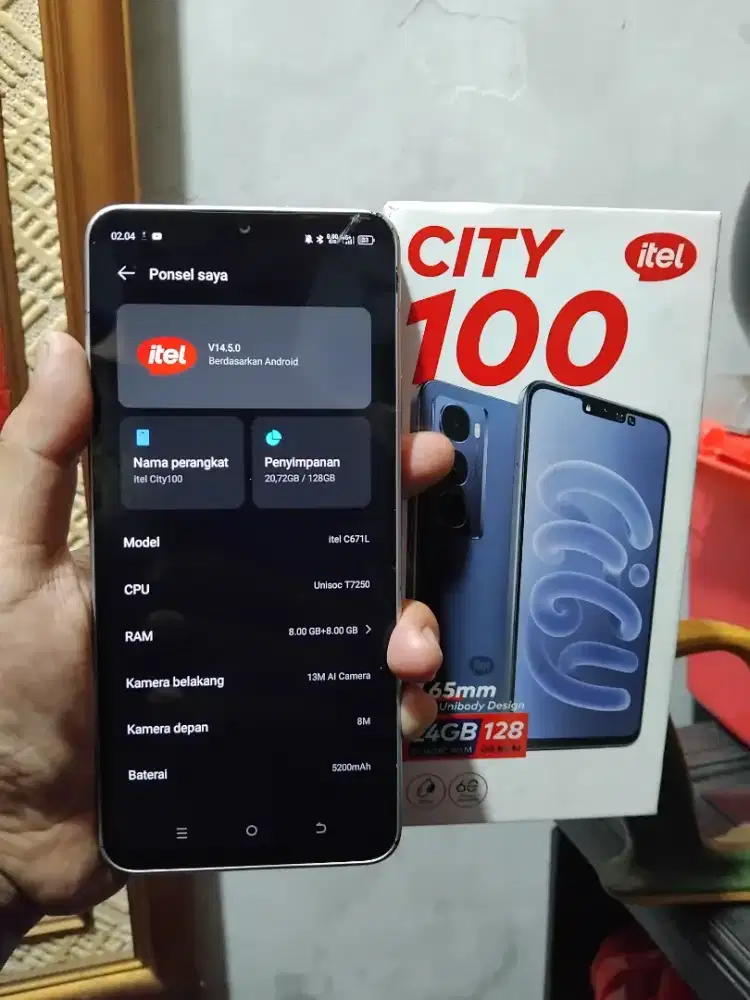 Itel city 100 ram 8+8
