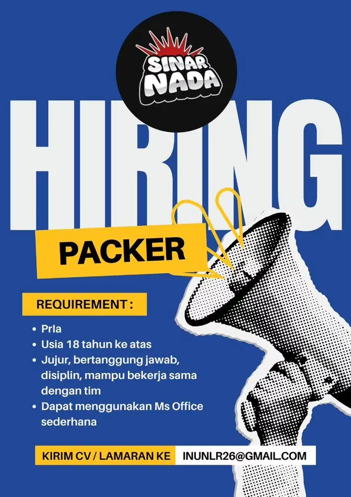 We are Hiring Packer