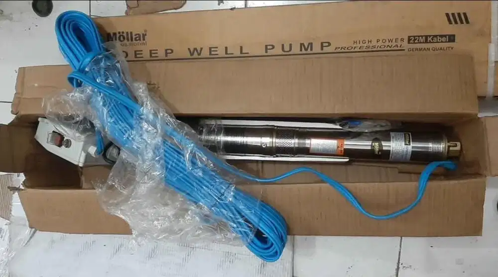 Pompa Submersible merk Mollar  Deep Weel Pump 22M Kabel
