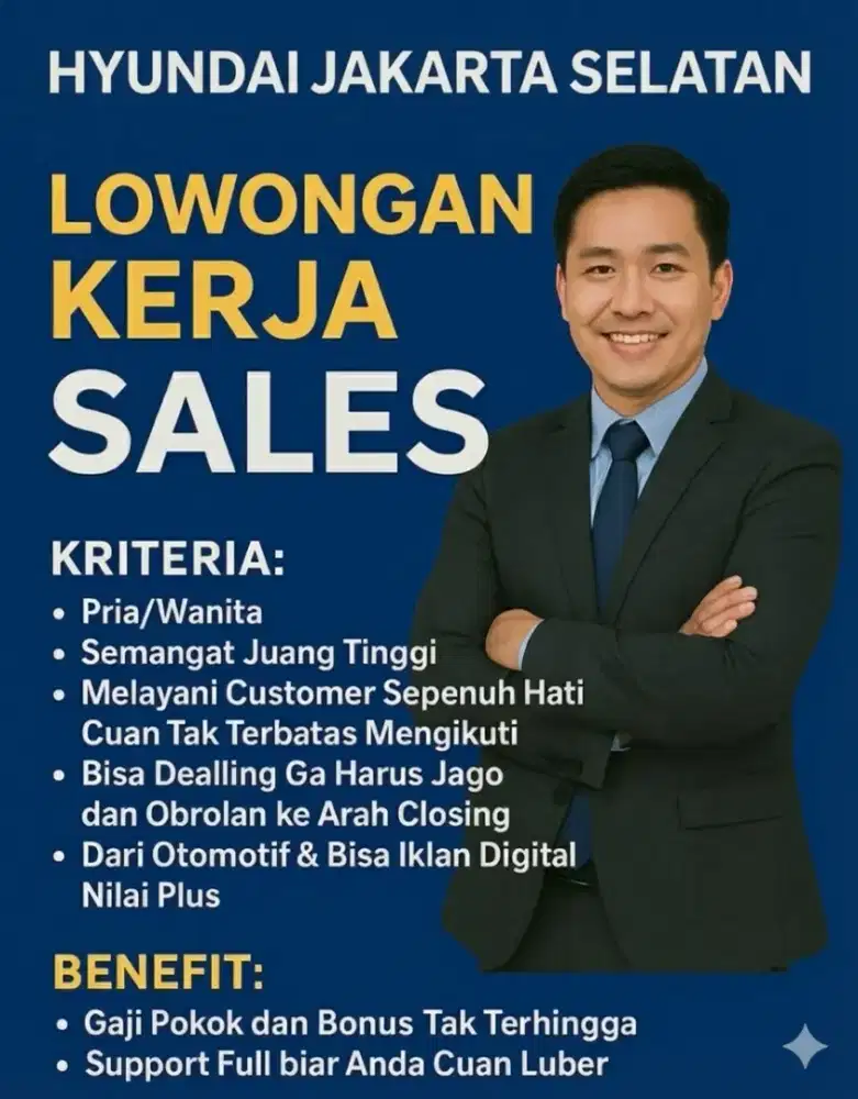 Sales Otomotif Mobil Hyundai Jakarta Selatan