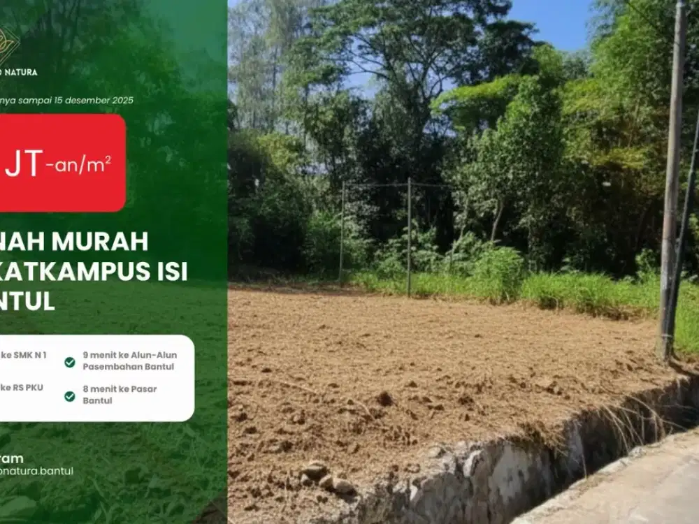 Investasi Tanah Bantul Harga 1 Jutaan Lokasi Premium