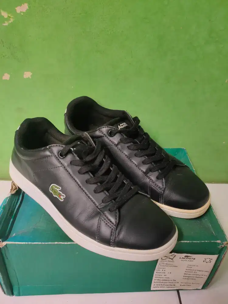 Sepatu lacoste leather ukuran 40 original