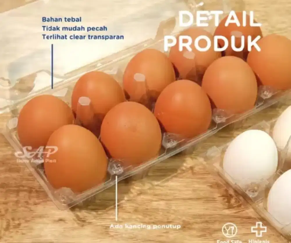 Mika tray untuk telur box bening