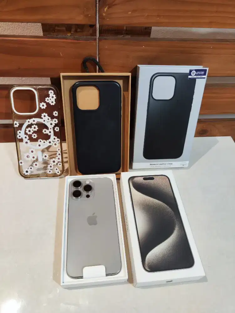 Jual iPhone 15 pro max natural titanium 512GB iBox like new 100% mulus