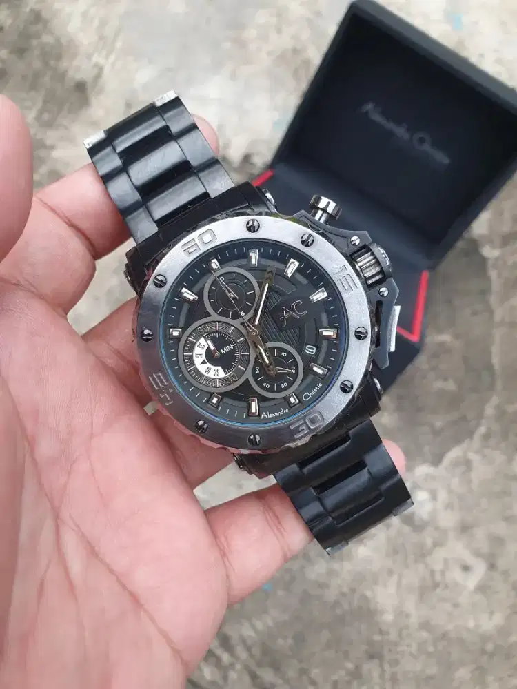 Jam tangan alexandre christie 9205 original mantap bos