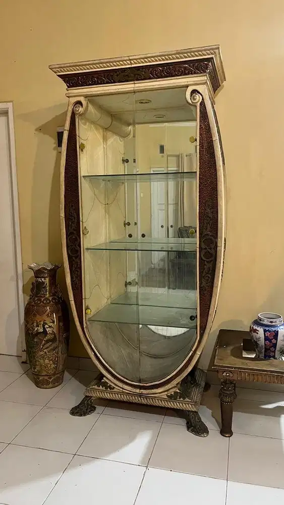 lemari pajangan premium jati