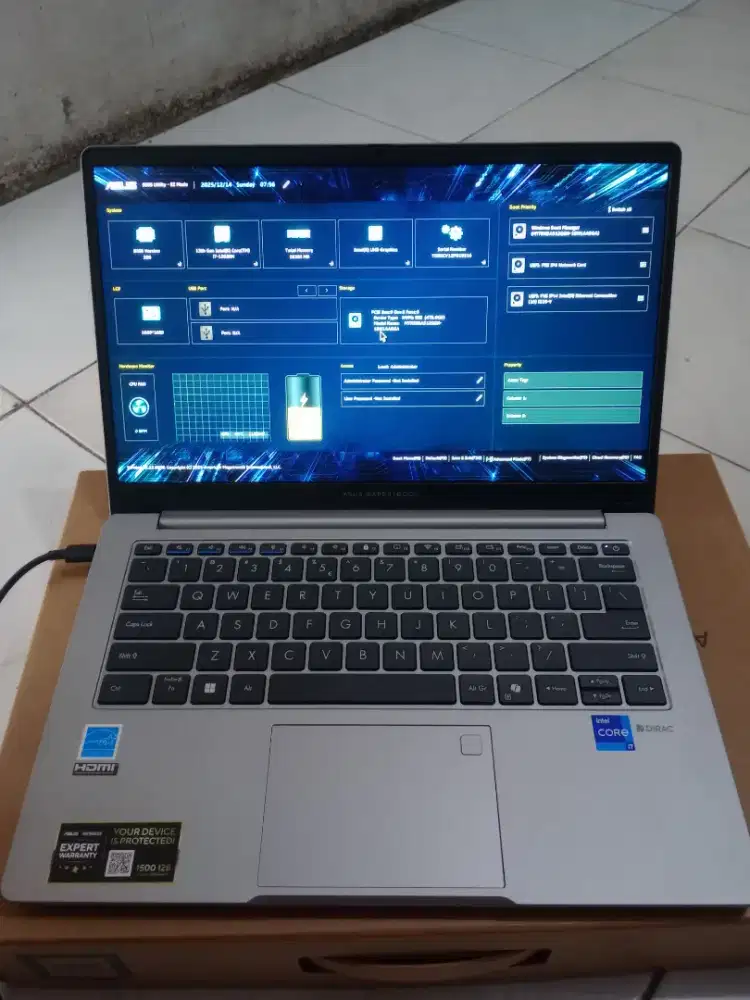 Laptop asus p1403cva i7 16/512gb baru garansi resmi