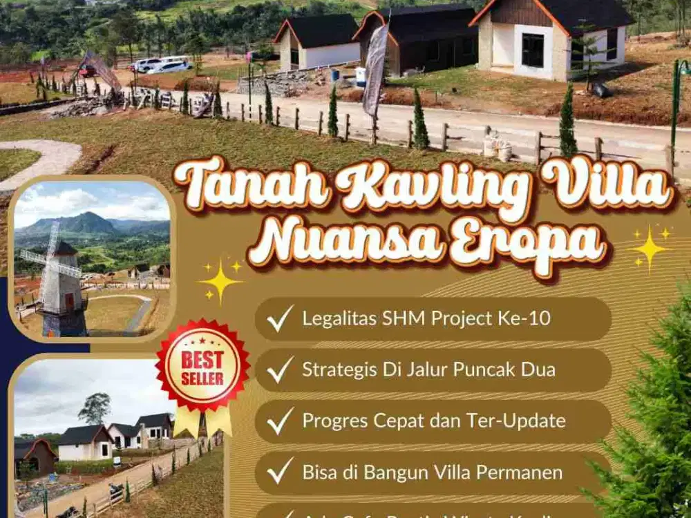 Kavling villa di Jalur Puncak 2 mulai 700 ribuan permeter Include SHM