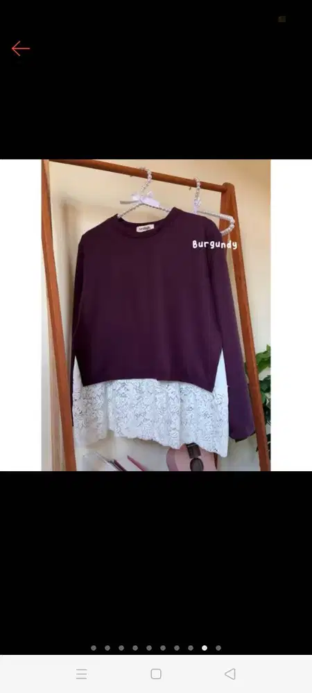 BLOUSE JENNIE BURGUNDY BARU
