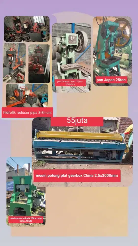 Mesin2 tekuk plat dll