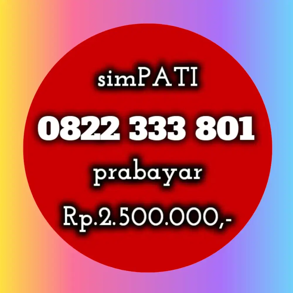 NOMOR CANTIK SIMPATI 333 801