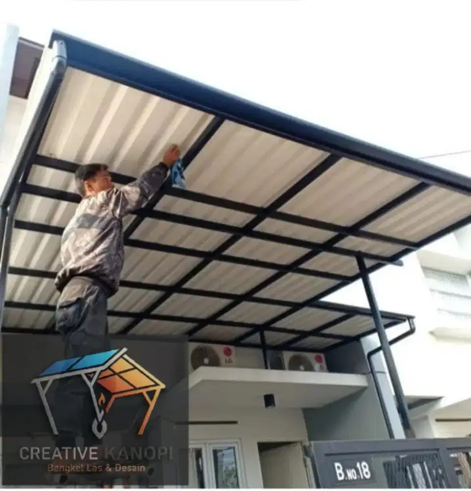 0016 kanopi atap upvc alderon singgle layer