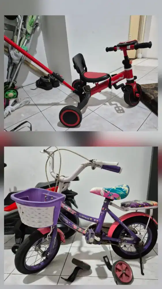 Dijual 2 sepeda anak bekas