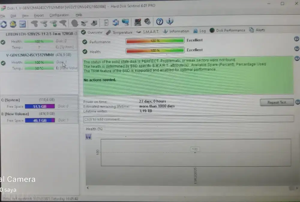NVME V-Gen 512GB masih garansi 2028