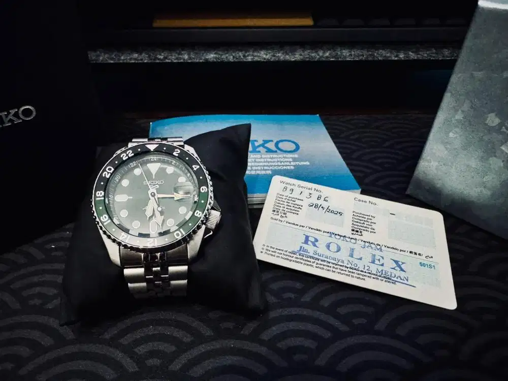 Seiko 5 Sport SSK035K1 Automatic GMT jam tangan pria original