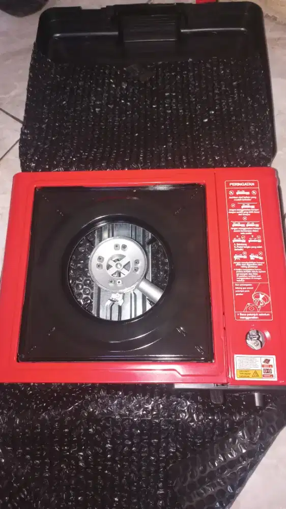 kompor portable, kipas angin berdiri, kukusan panci