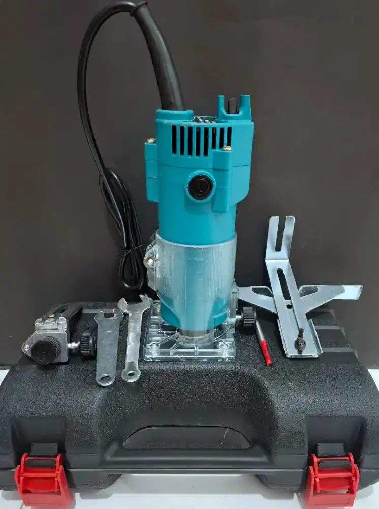 Baru Mesin router wood trimmer 6mm profil ukir kayu 550w 30.000 rpm