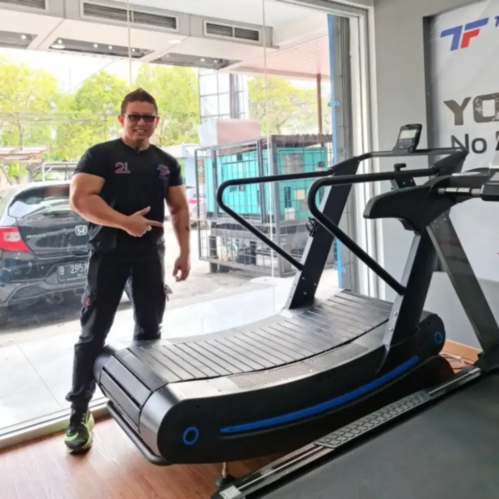 TREADMILL COMERCIAL MANUAL CURVE TL 800 ALAT FITNESS GYM CENTER