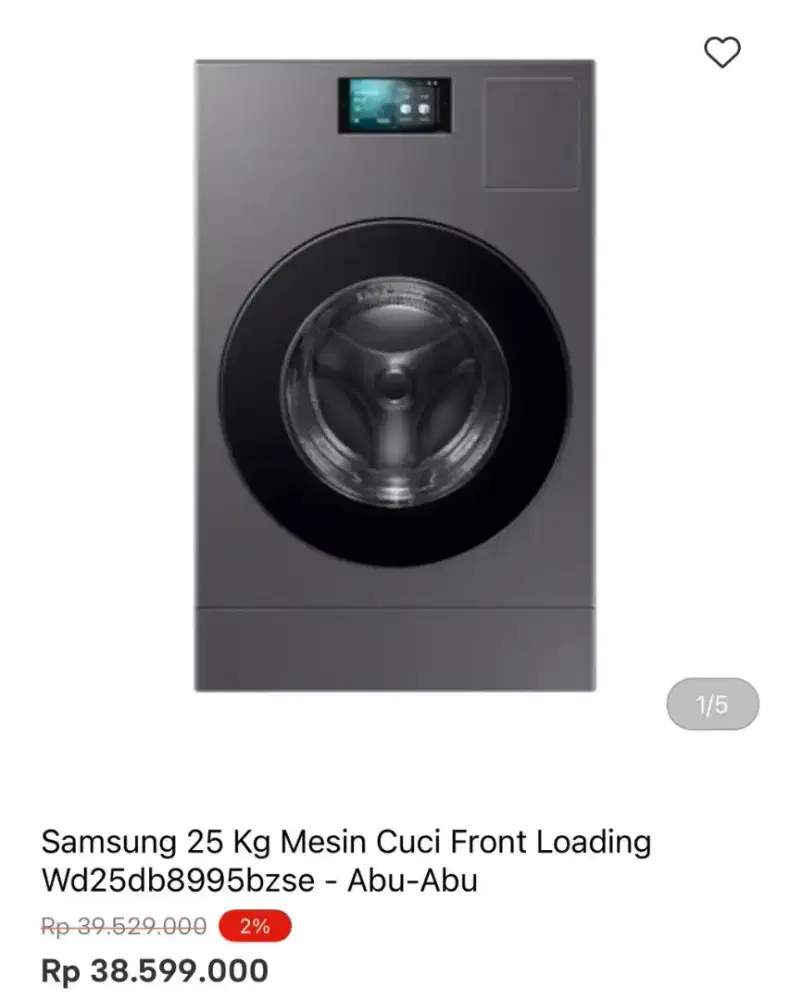 MESIN CUCI SAMSUNG FRONT LOADING WD25DB899BZSE 25KG