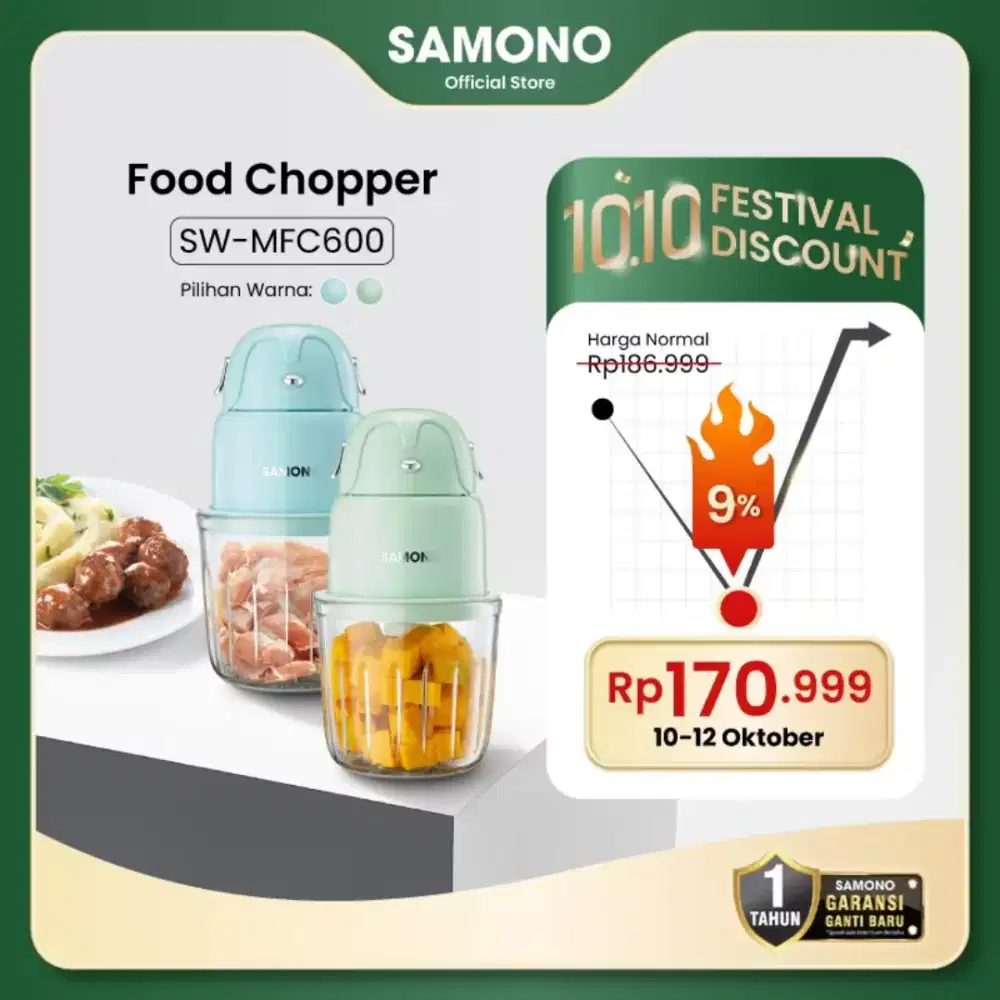 Food Chopper kaca blender mini mpasi samono garansi