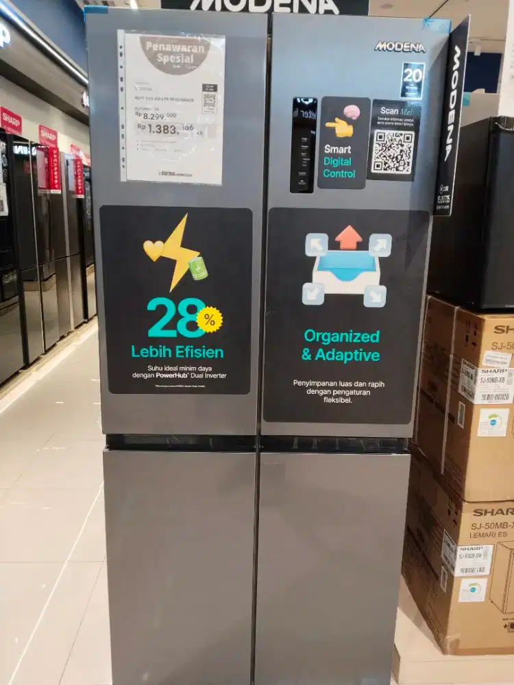 KULKAS MULTI DOOR MODENA 431LTR