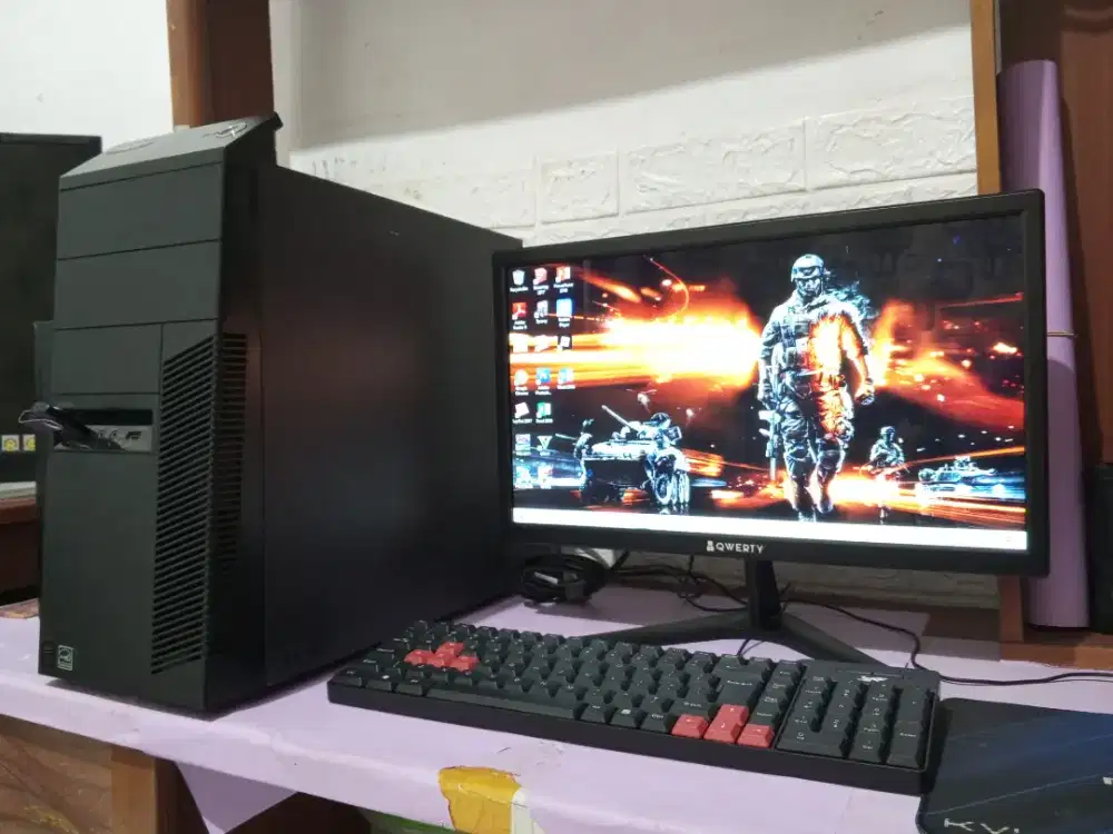 Pc lenovo intel core i5 + ram 16gb + vga 2gb ddr5 + monitor 19inch