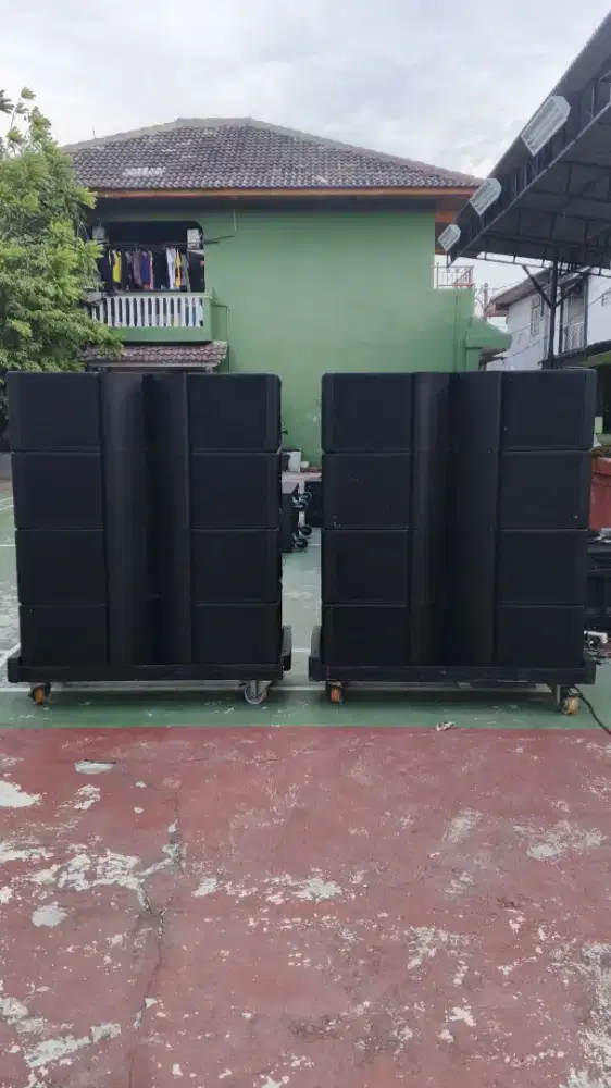 Spkr line aray turbosound tfs 900h 4way pasif 8 unit dan subwofer tfs