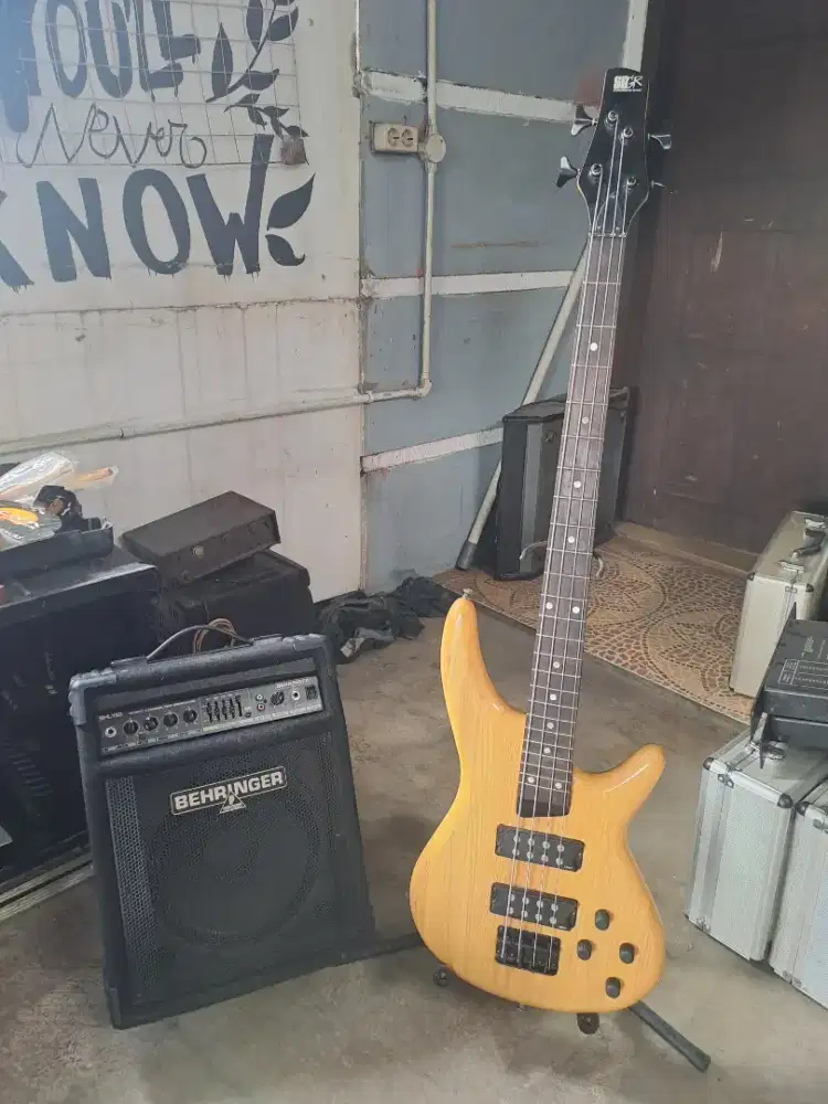 Bass ibanez korea dan amply bass behringer