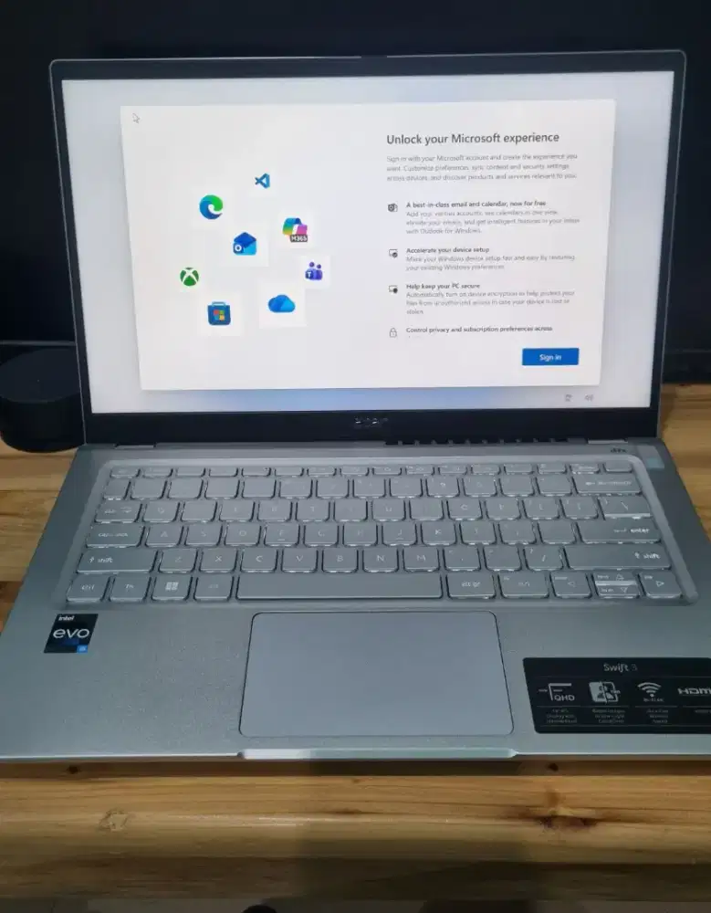 Laptop Kerja / WFH – Acer Swift 3 14” QHD – 16GB RAM – 512GB SSD