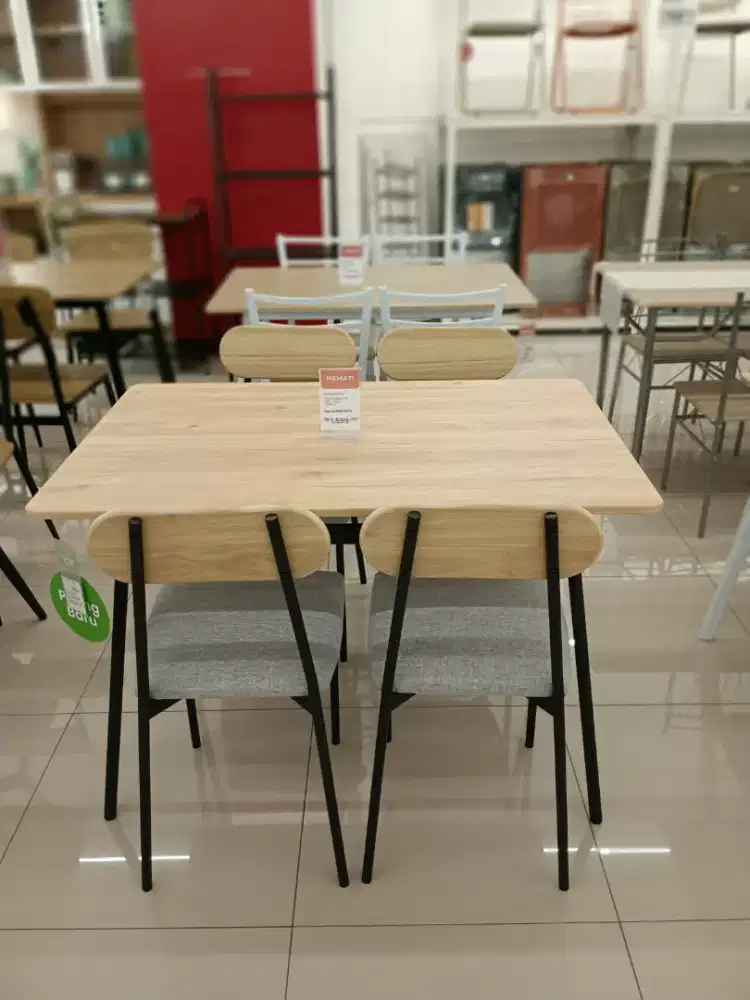 Meja makan minimalis rangka besi anti karat