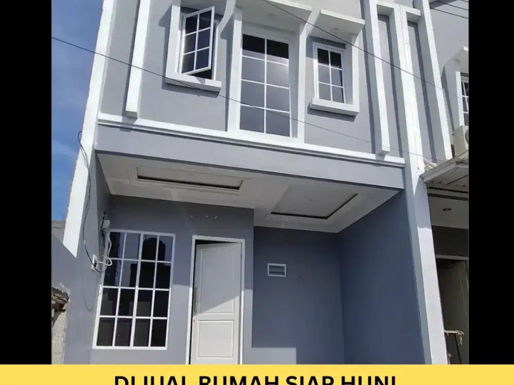 rumah 2 lantai siap huni dekat akses jl raya ujung aspal pondok gede
