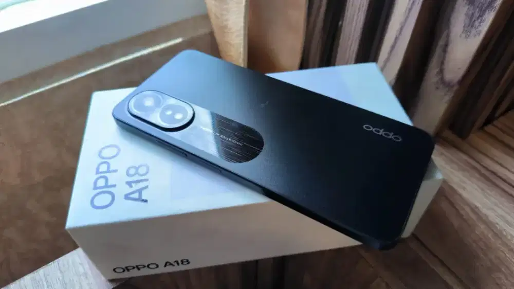 Oppo a18 orian. Ram 4+128. Box ada, charger Vivan, hp mulus dan normal