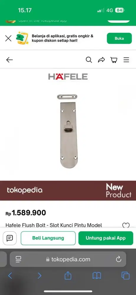 HAFELE (slot pintu kayu)