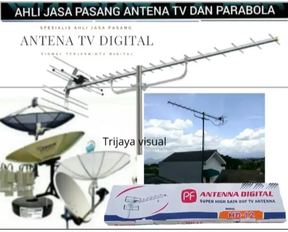 Ahli jasa pasang antena TV digital service parabola dan camera CCTV