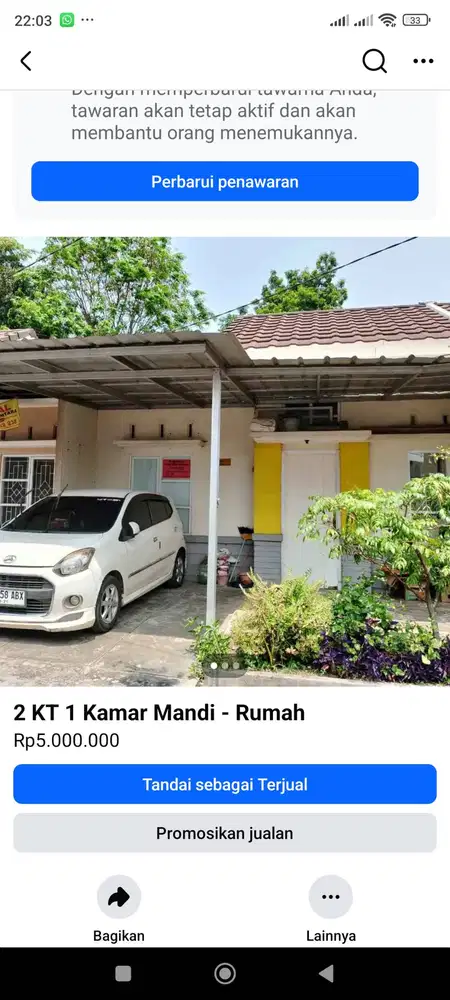 Dijual murah mustika park place setu bekasi