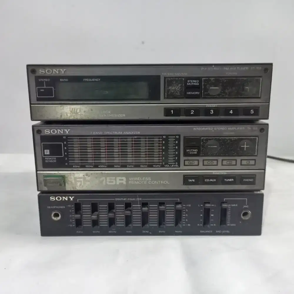 Vintage Sony FH-15R Stereo Amplifier TA-158 & FM-AM Tuner ST-158