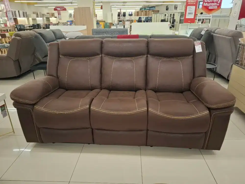 Sofa Set Recliner Cokelat