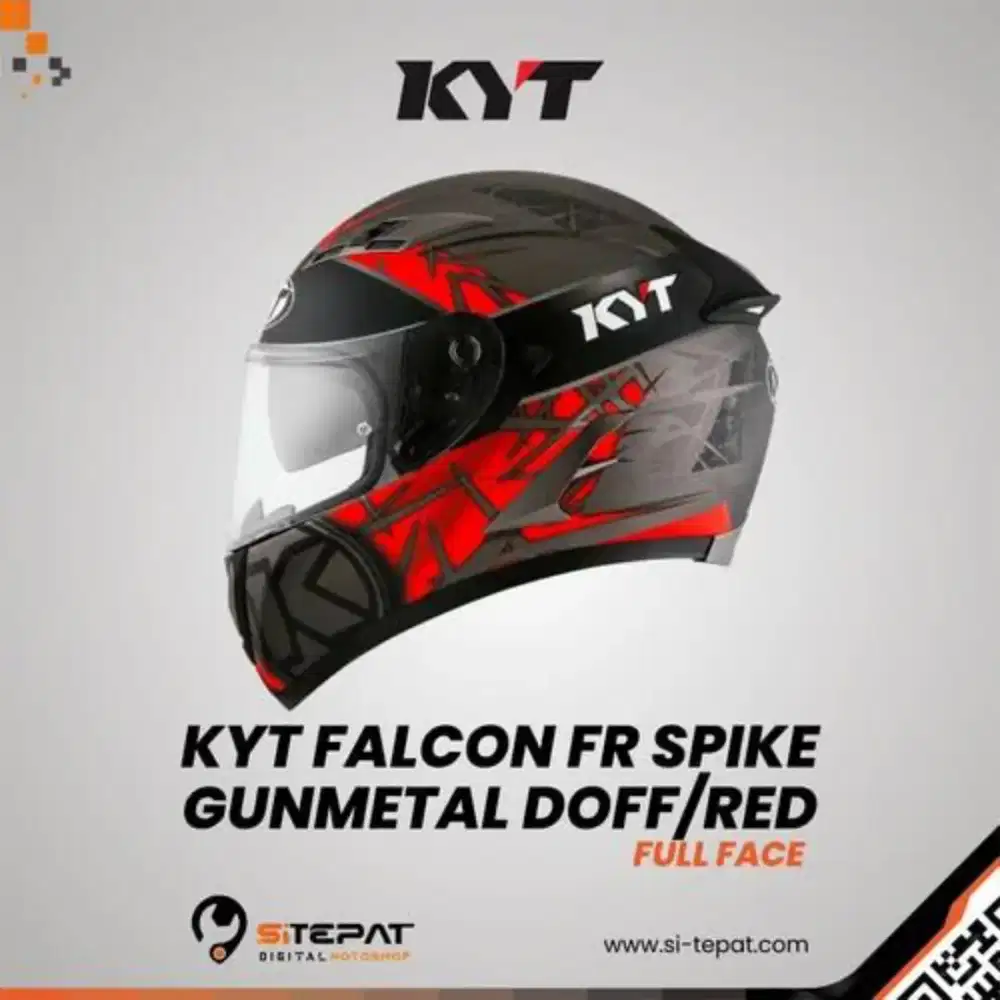 For Sale Helm KYT Falcon Spike Red Gunmetal