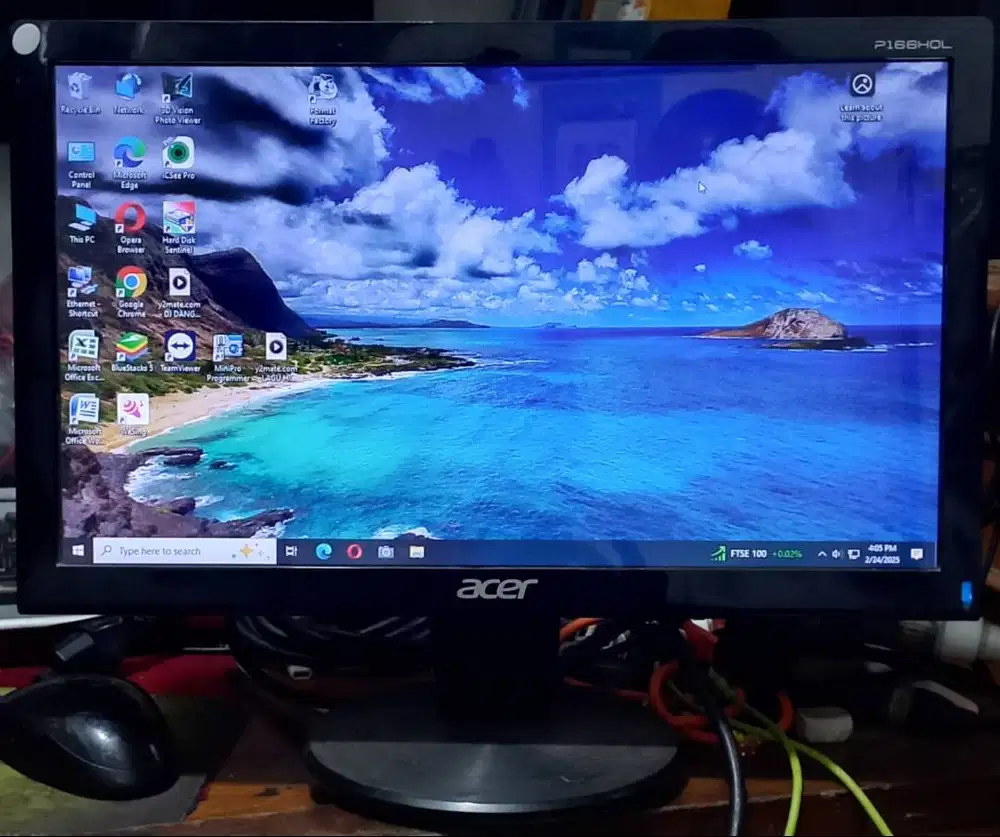 Monitor PC,Merk Acer16 inchi Wide,type P166HQ,normal,mulus,murah,NET.