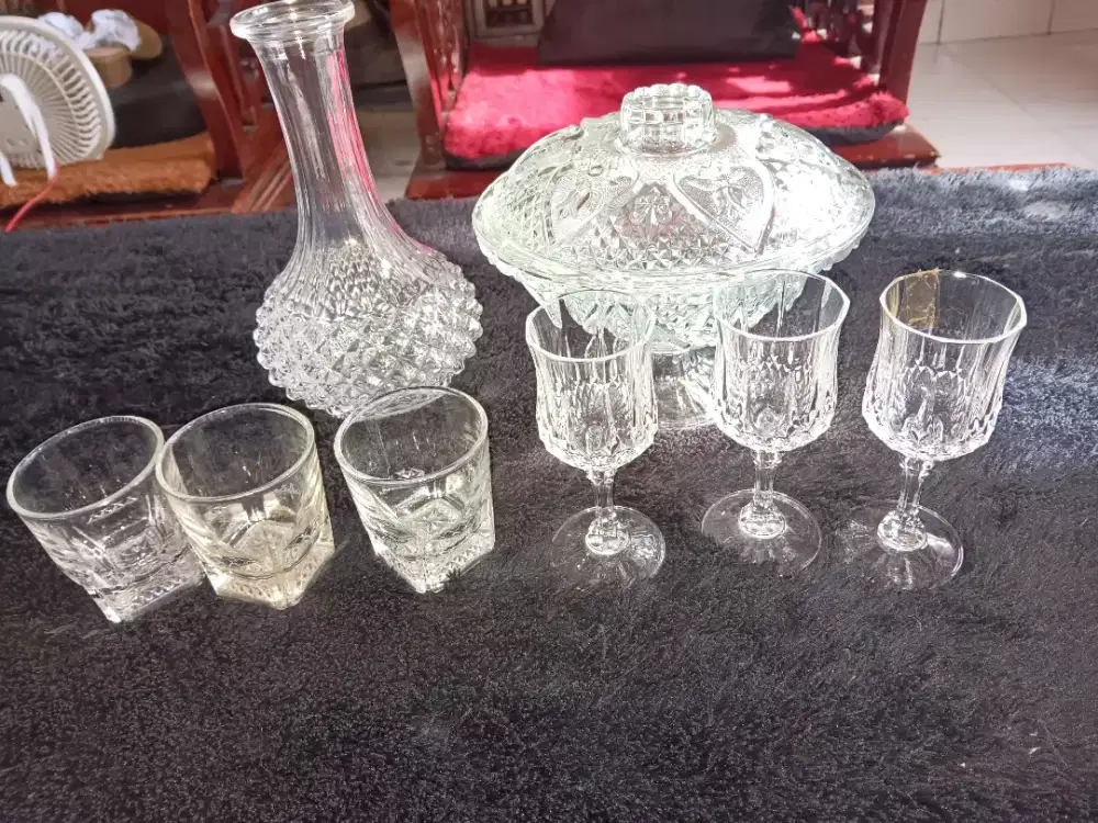 8 pcs gelas cristal murah cpt dpt