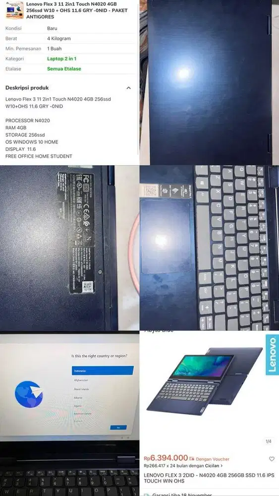 laptop laptop lenovo flex 3 11 2in1