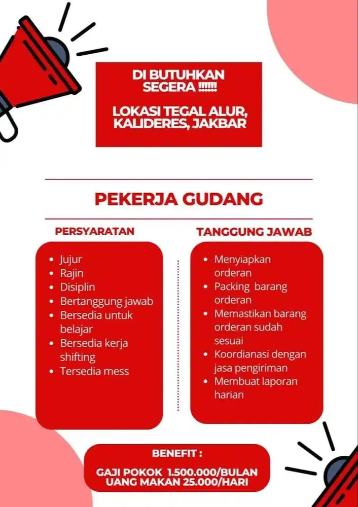 Lowongan Pekerjaan Gudang