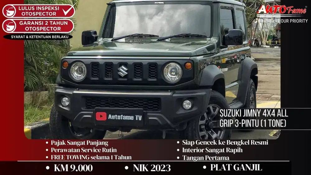 Suzuki Jimny 4x4 All Grip 3-Pintu NIK 2023
